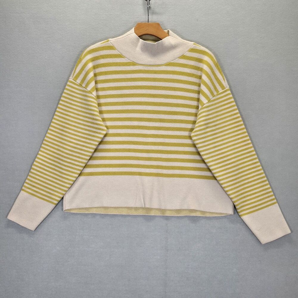 Anthropologie & Maeve The Carys Mock Neck Striped Sweater  M